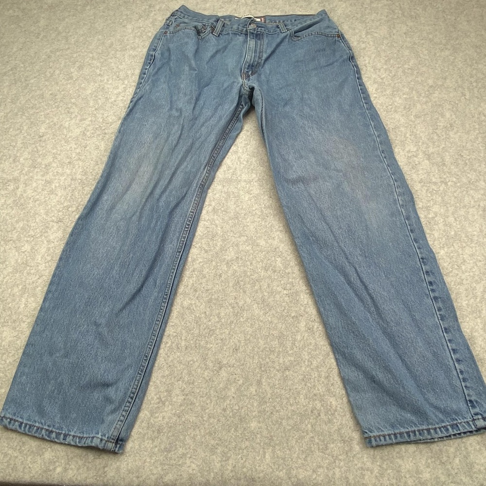 Levis 550 Jeans Mens 36x32 (33x31) Blue Relaxed Fit Tapered Leg Light Wash Denim